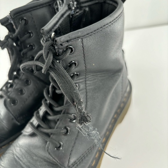 Dr. Martens 1460 J. Lace Up Side Zipper Combat Boots Size US 1 - Picture 8 of 12